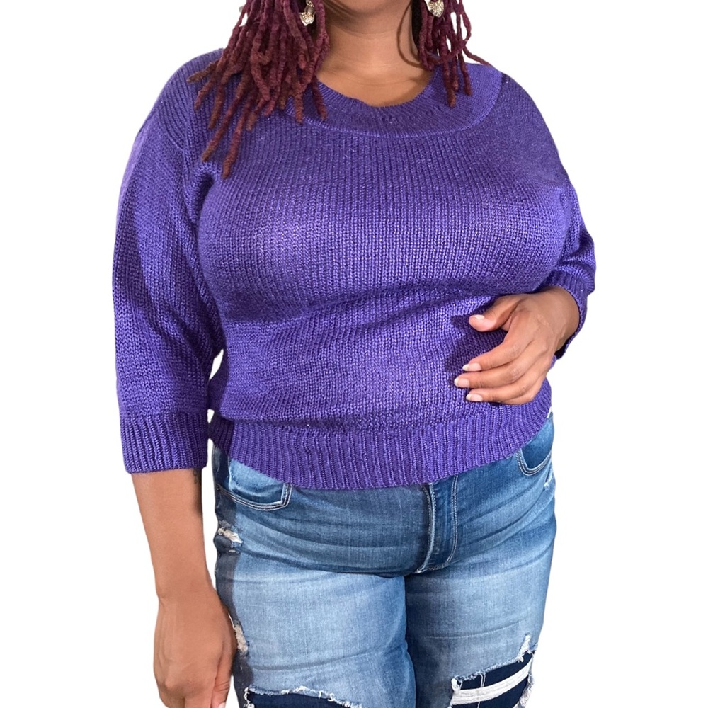 Vintage Purple Crew Neck Sweater